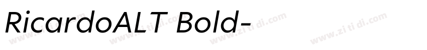 RicardoALT Bold字体转换